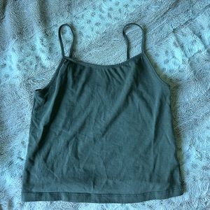 Olive green crop top